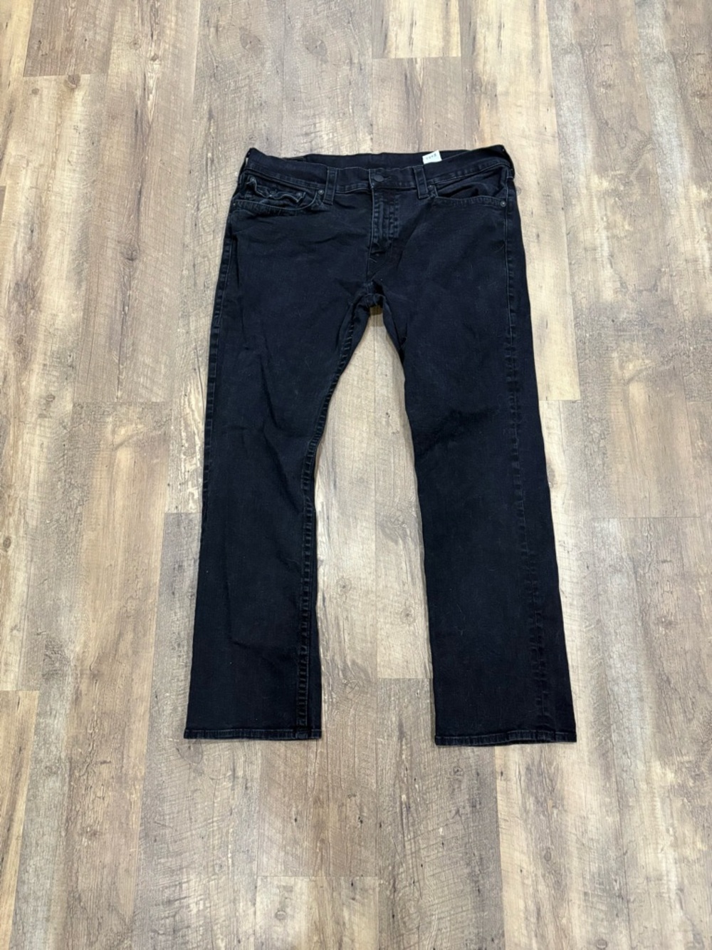 True Religion Men's Black Straight Jeans